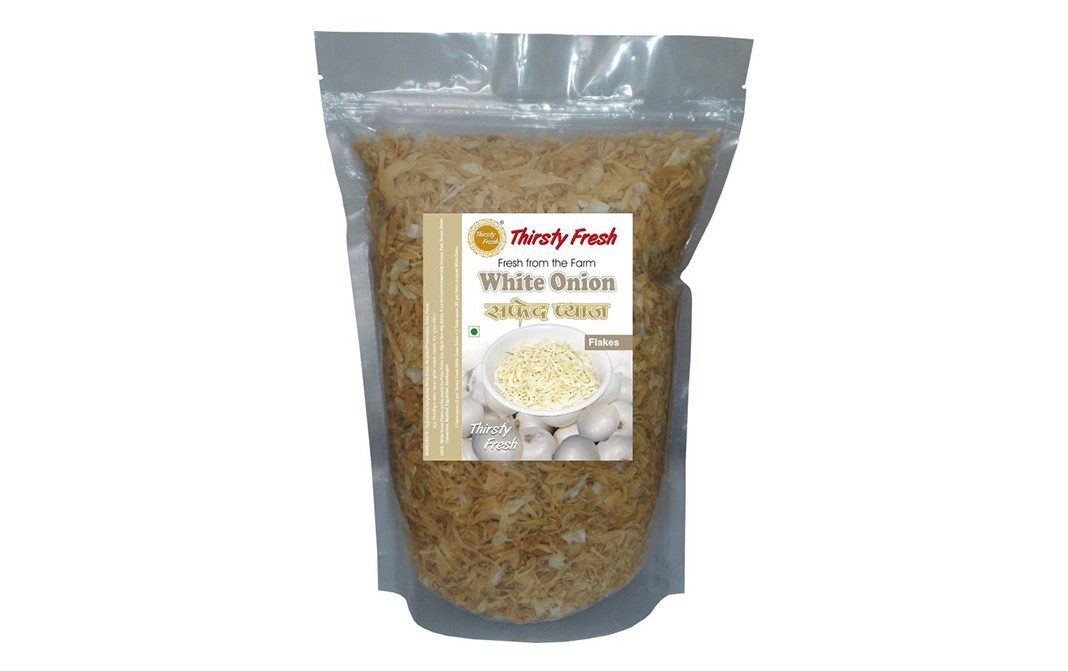 Thirsty Fresh White Onion Flakes    Pack  450 grams